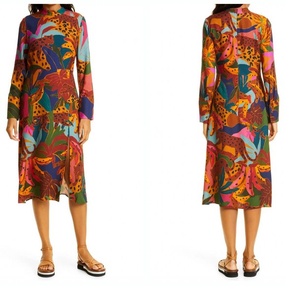 FARM Rio Leopards Jungle Long Sleeve Dress - Picture 3 of 4